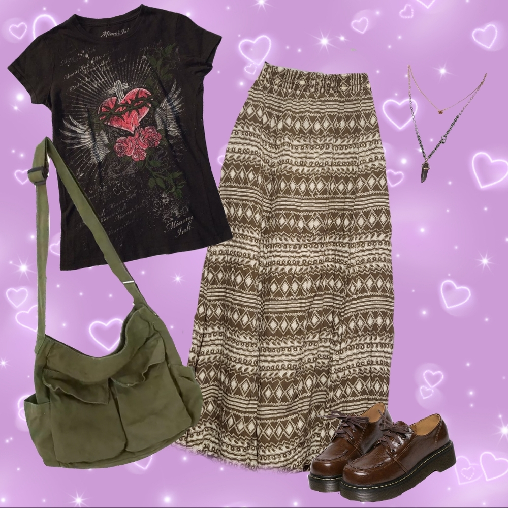 Y2k skater grunge skirt